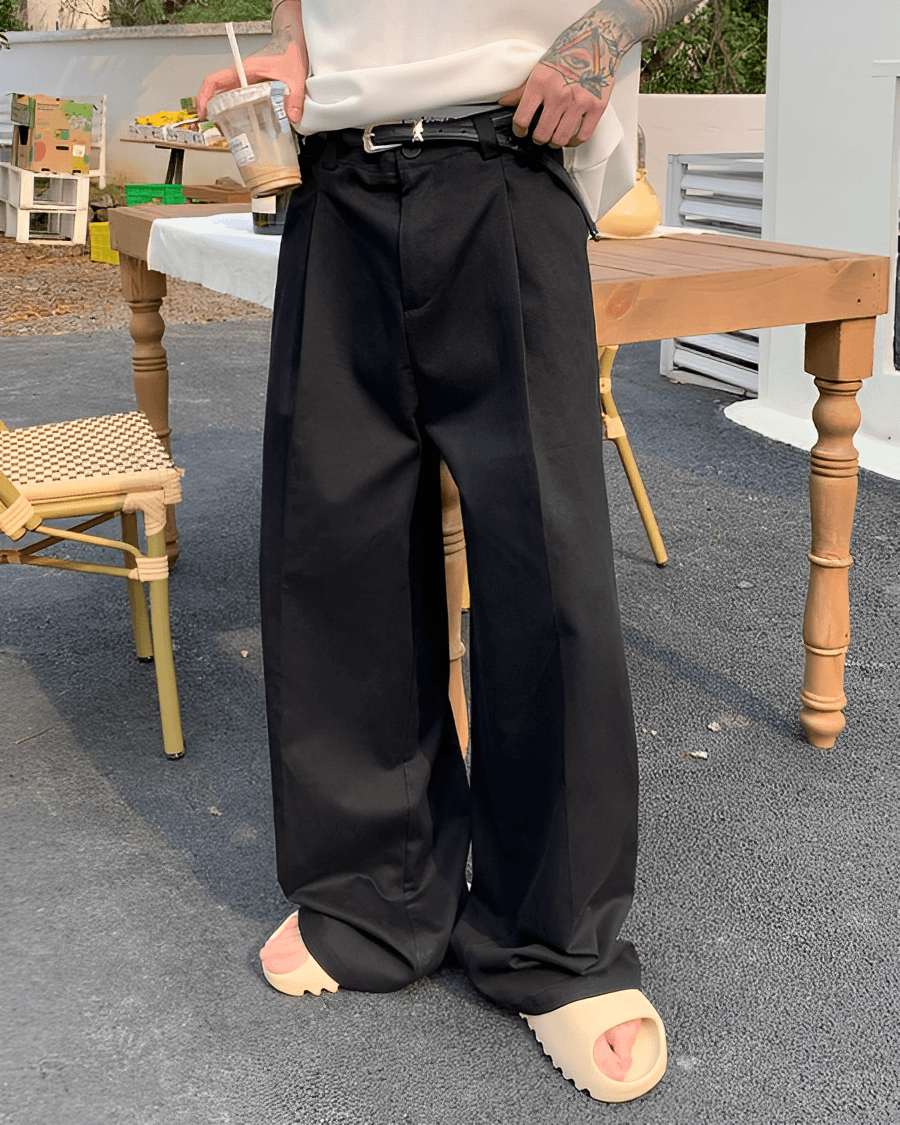 Color wide pants