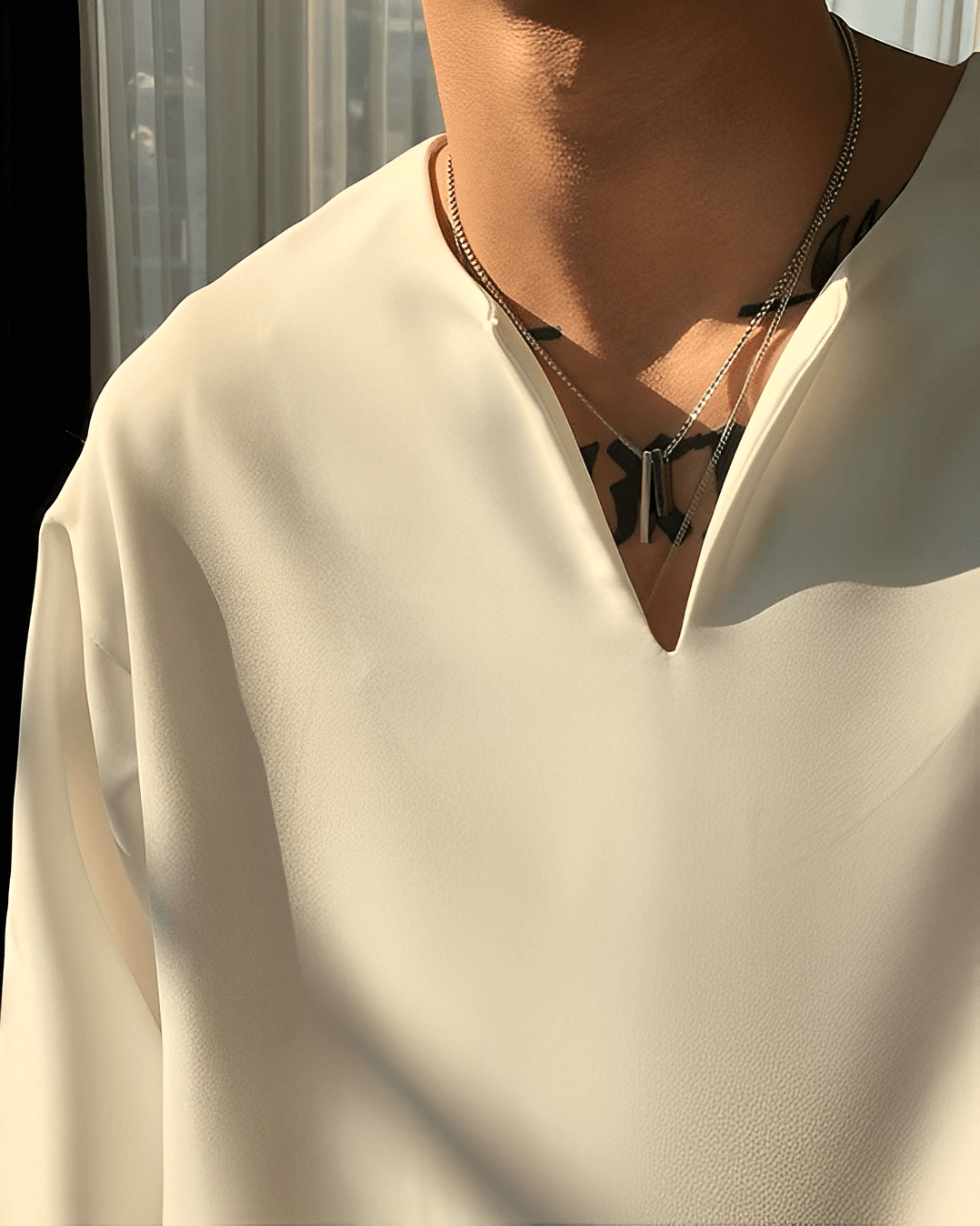 V -neck siphon shirt