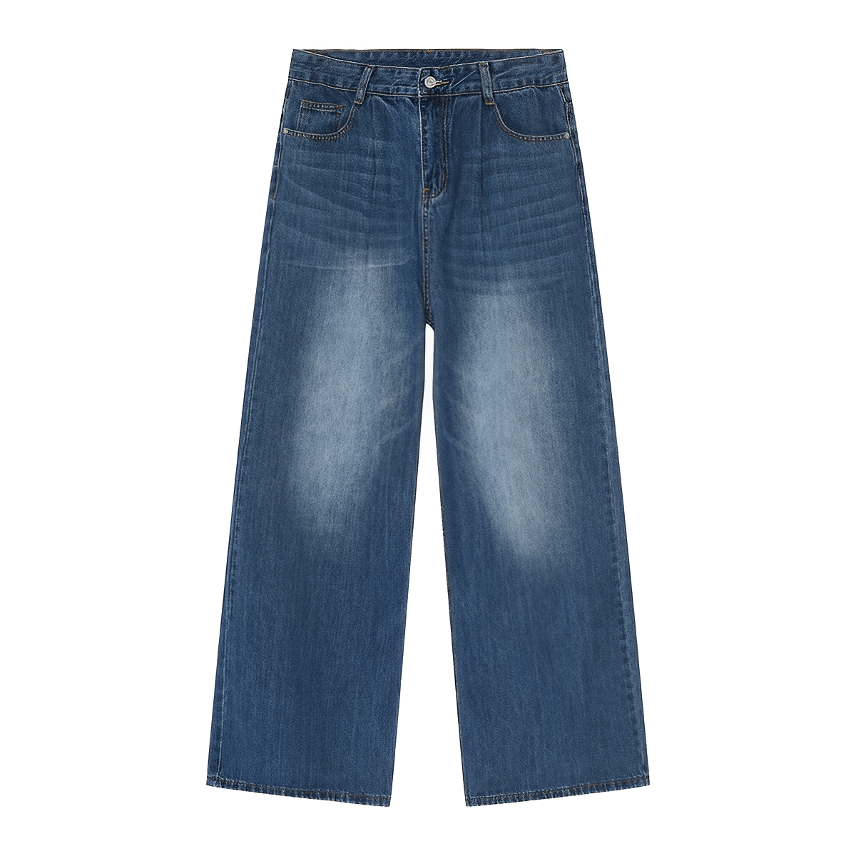 Straight wide loose denim pants