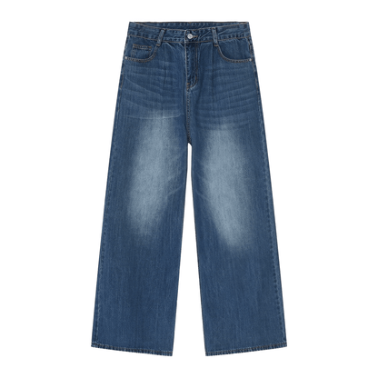 Straight wide loose denim pants