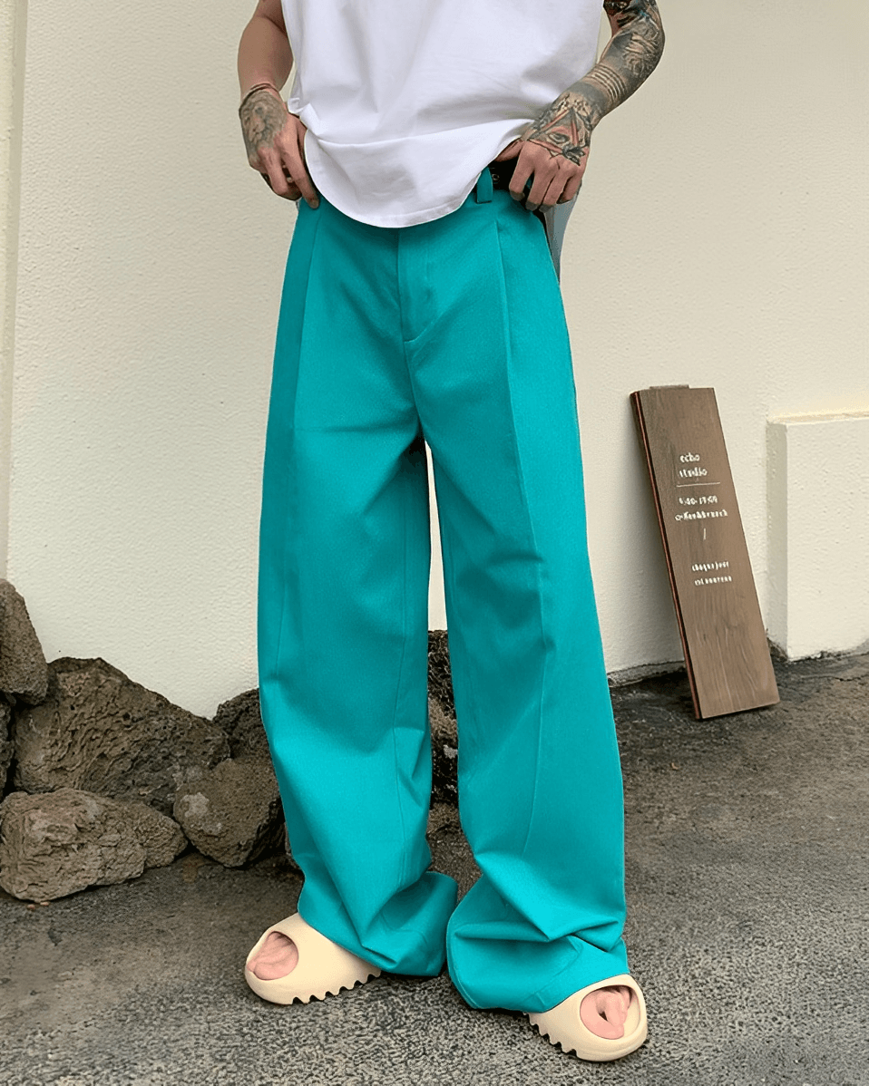 Color wide pants