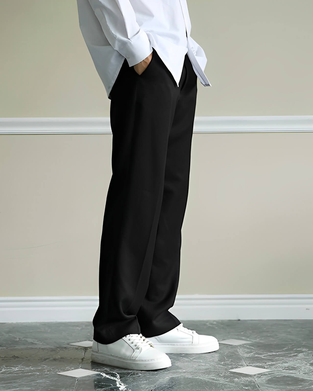 Straight wide pants