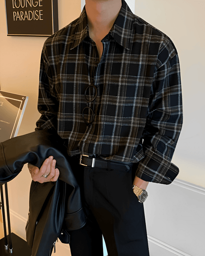 Casual check pattern shirt