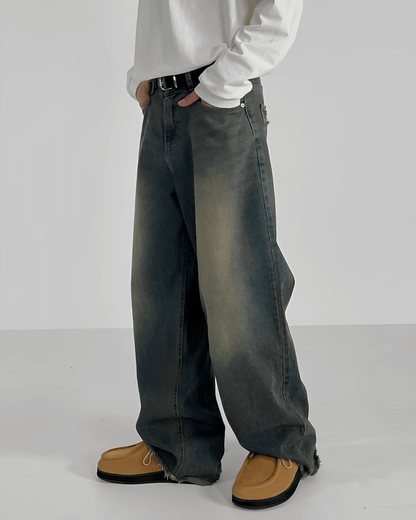 Retro Wide Denim Pants