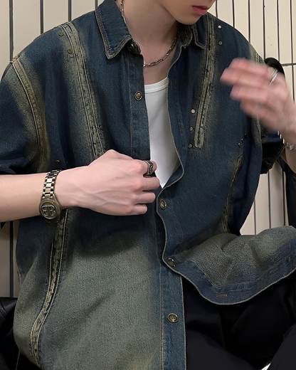 Short sleeve denim jacket