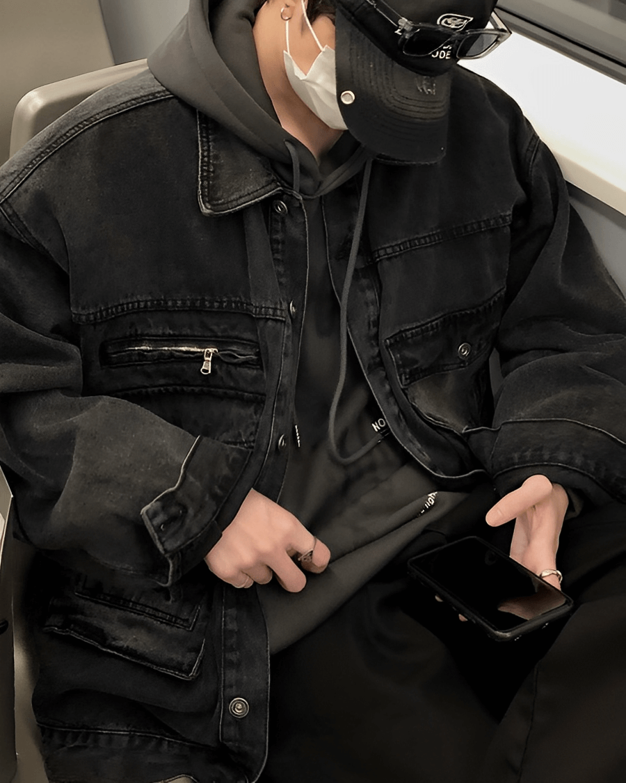 Cargo denim jacket