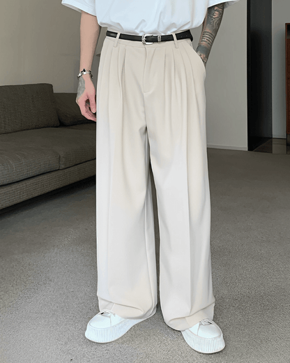 Straight -wide loose pants