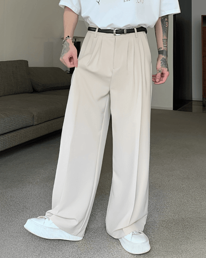 Straight -wide loose pants