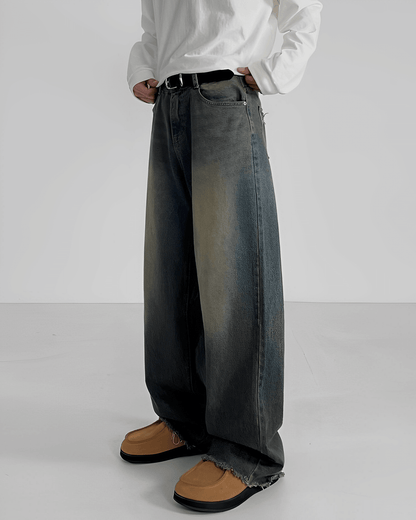 Retro Wide Denim Pants