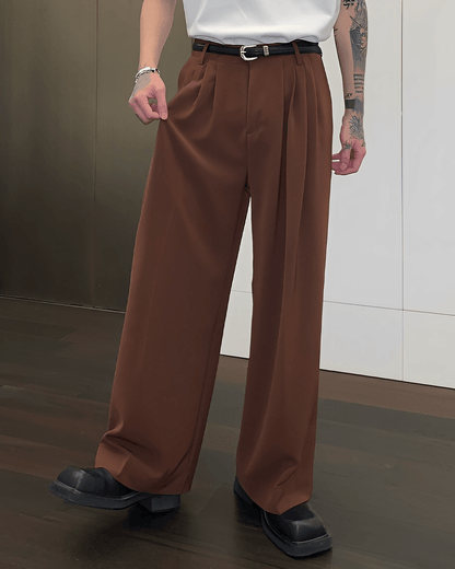 Straight -wide loose pants