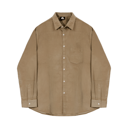 corduroy casual long-sleeved shirt