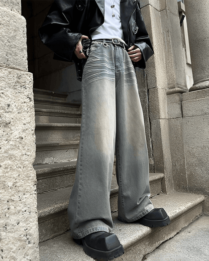 American Retro Wide Denim Pants