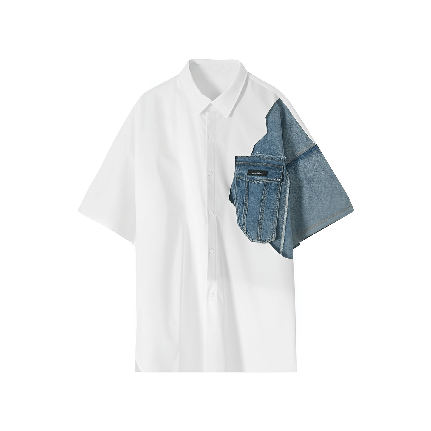 Denim Design Short Sleeve Shirt